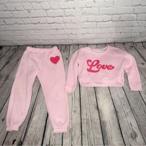 Girl Sweatshirt and Sweatpants Set Size 6
